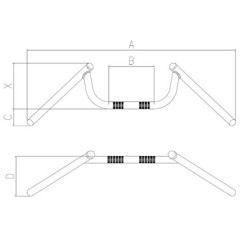 Manubrio in Acciaio Serie Condor Domino - 2